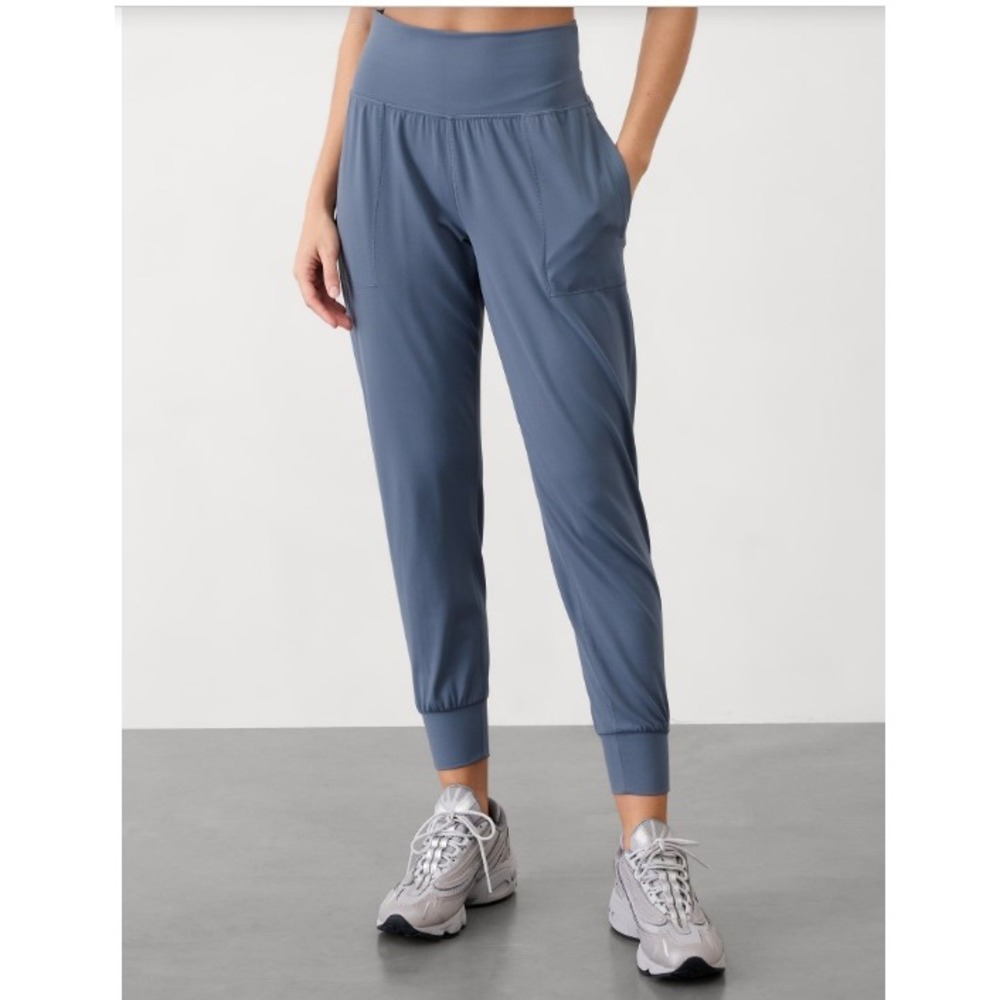 Athleta Womens XLT Salutation Jogger in Powervita Blue High Rise Pockets
